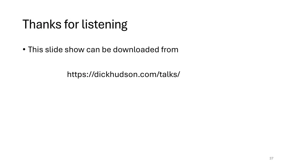 thanks for listening