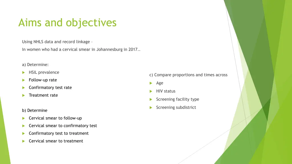 aims and objectives