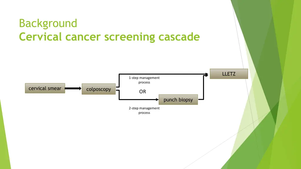 background cervical cancer screening cascade