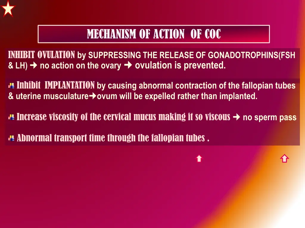 mechanism of action of coc