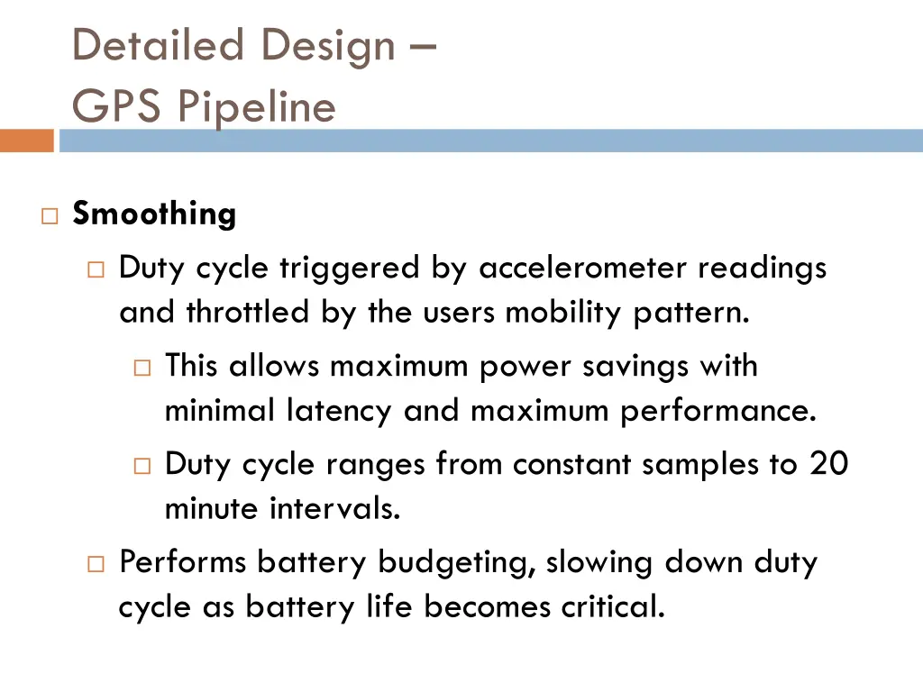 detailed design gps pipeline