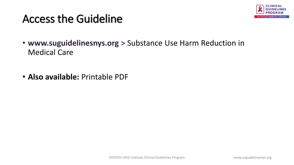 access the guideline access the guideline