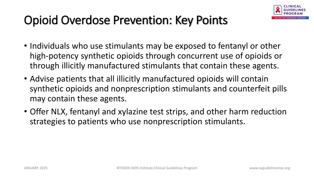 opioid overdose prevention key points opioid