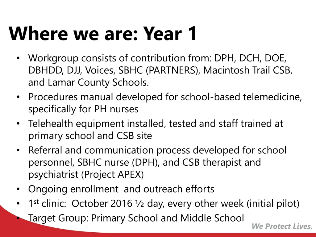 where we are year 1