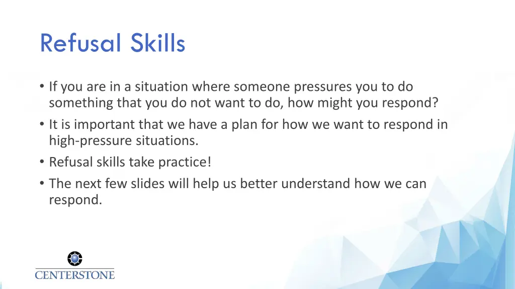 refusal skills 1