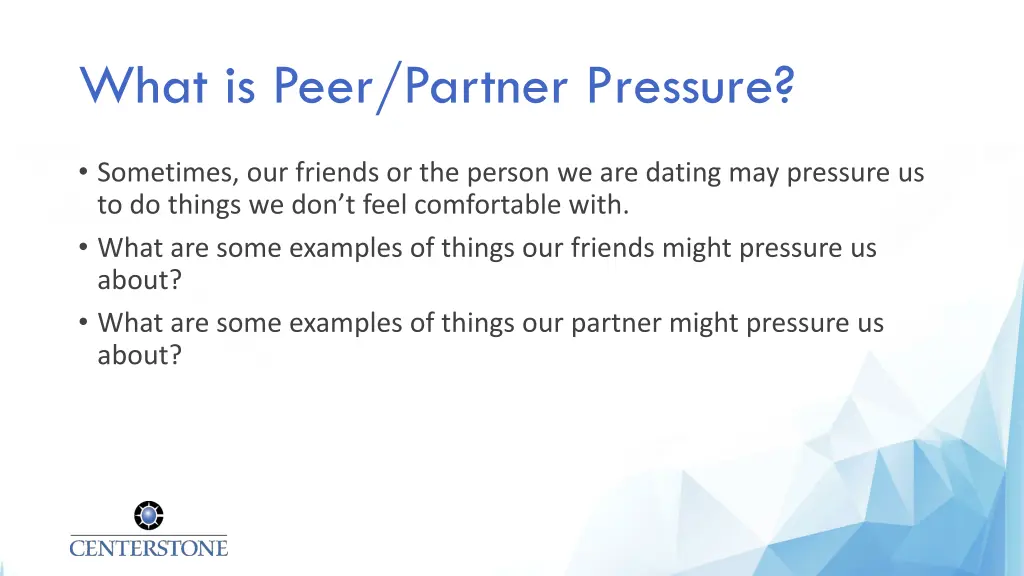 what is peer partner pressure