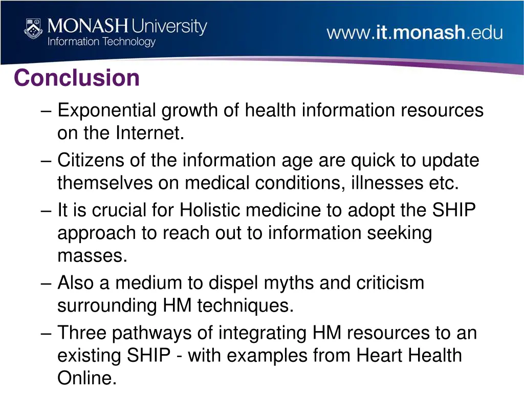 conclusion exponential growth of health