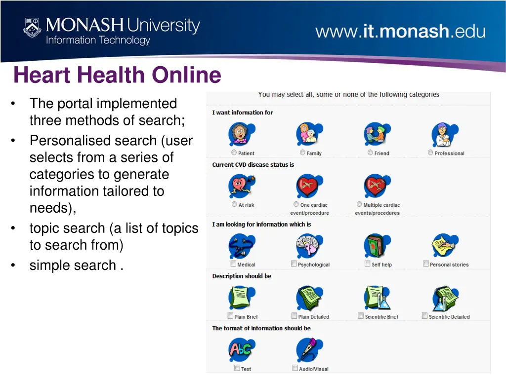 heart health online the portal implemented three