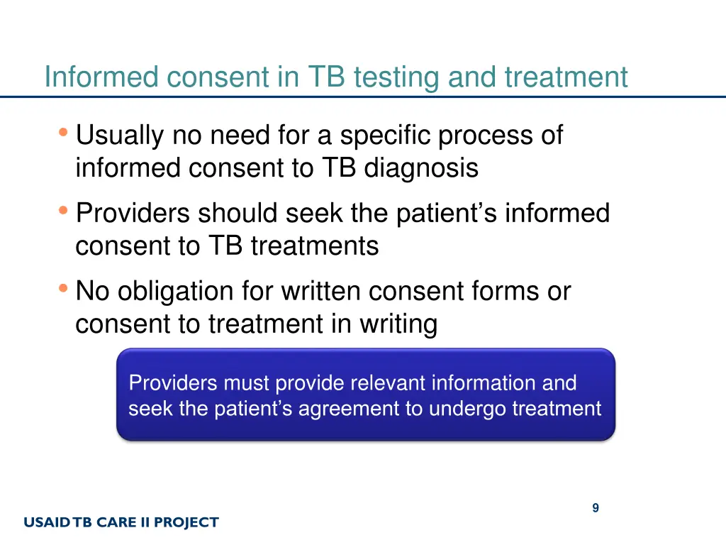 informed consent in tb testing and treatment