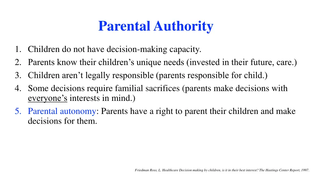 parental authority