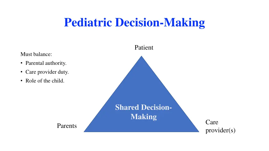 pediatric decision making