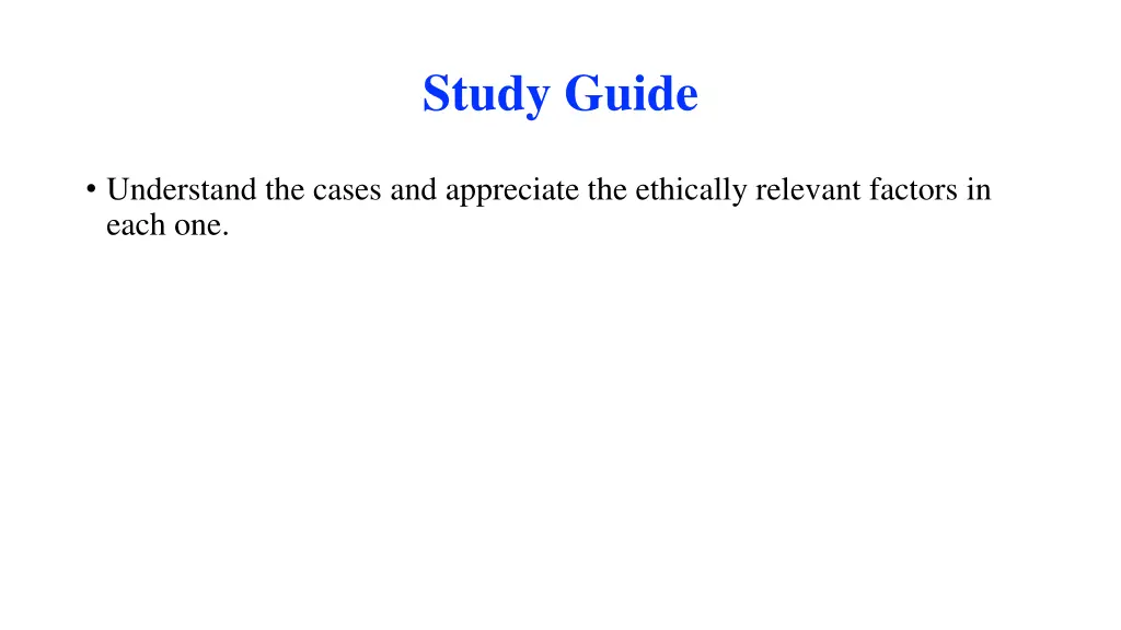 study guide