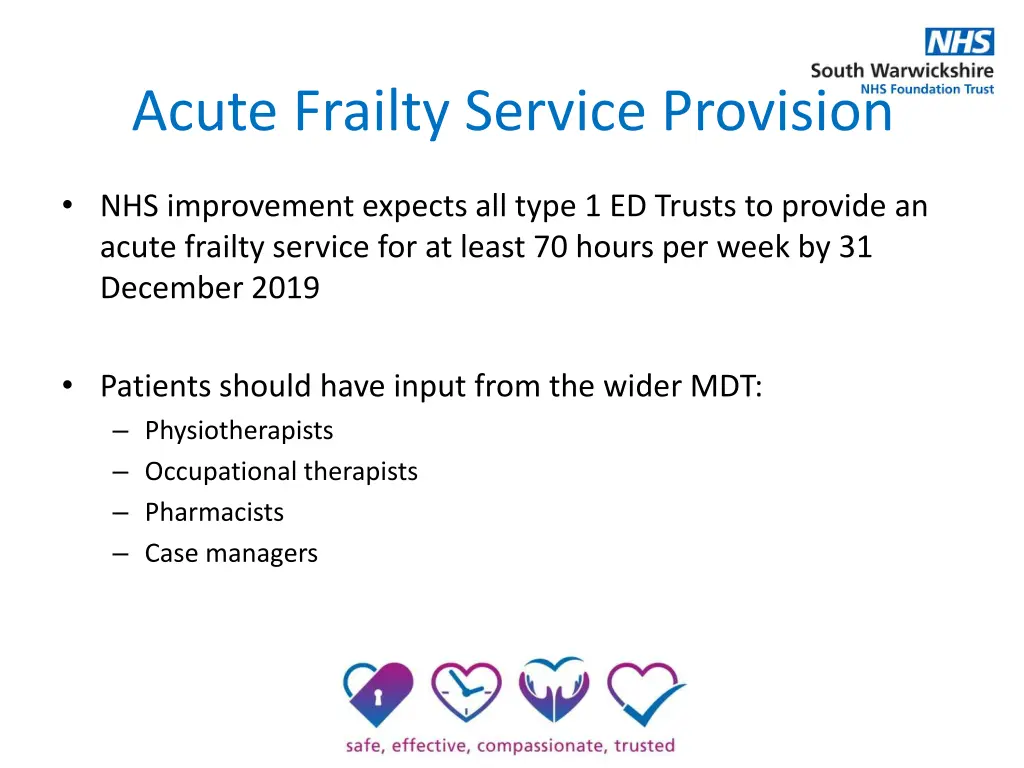 acute frailty service provision
