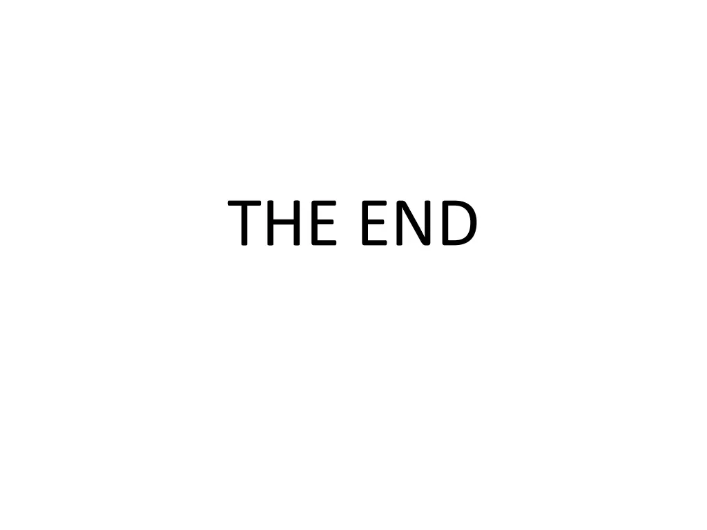 the end