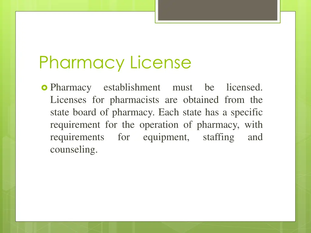 pharmacy license