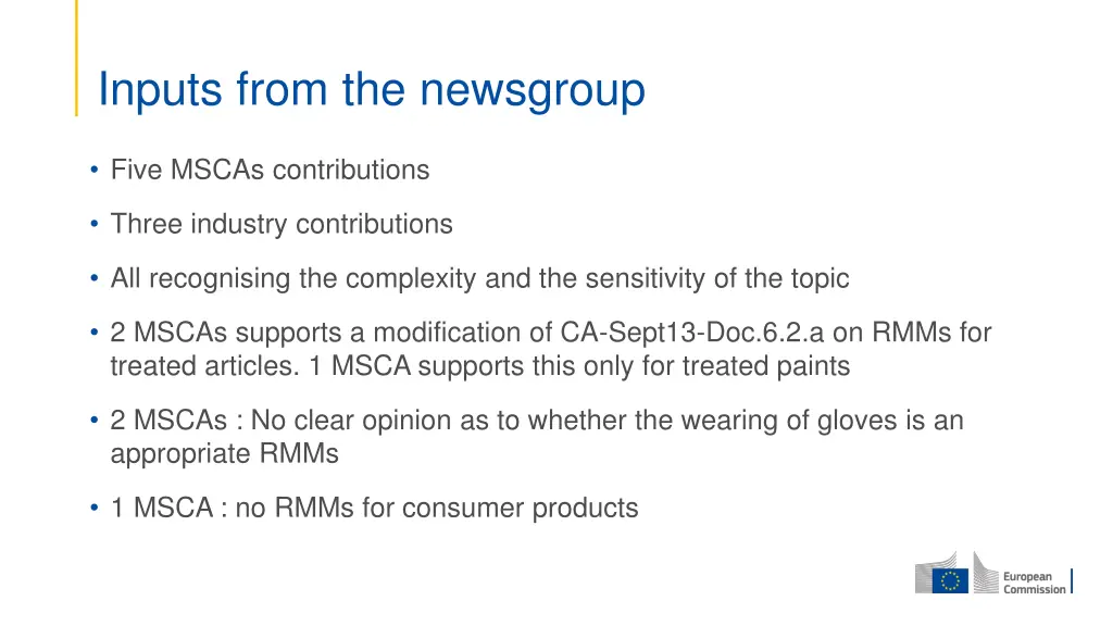 inputs from the newsgroup