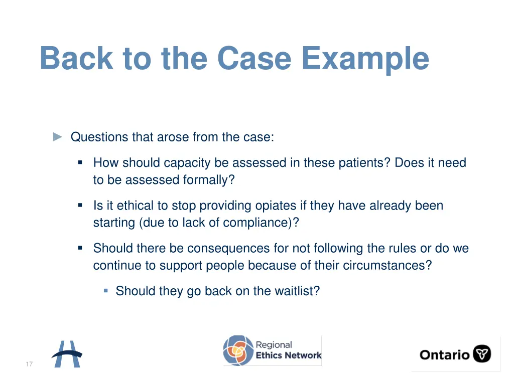 back to the case example