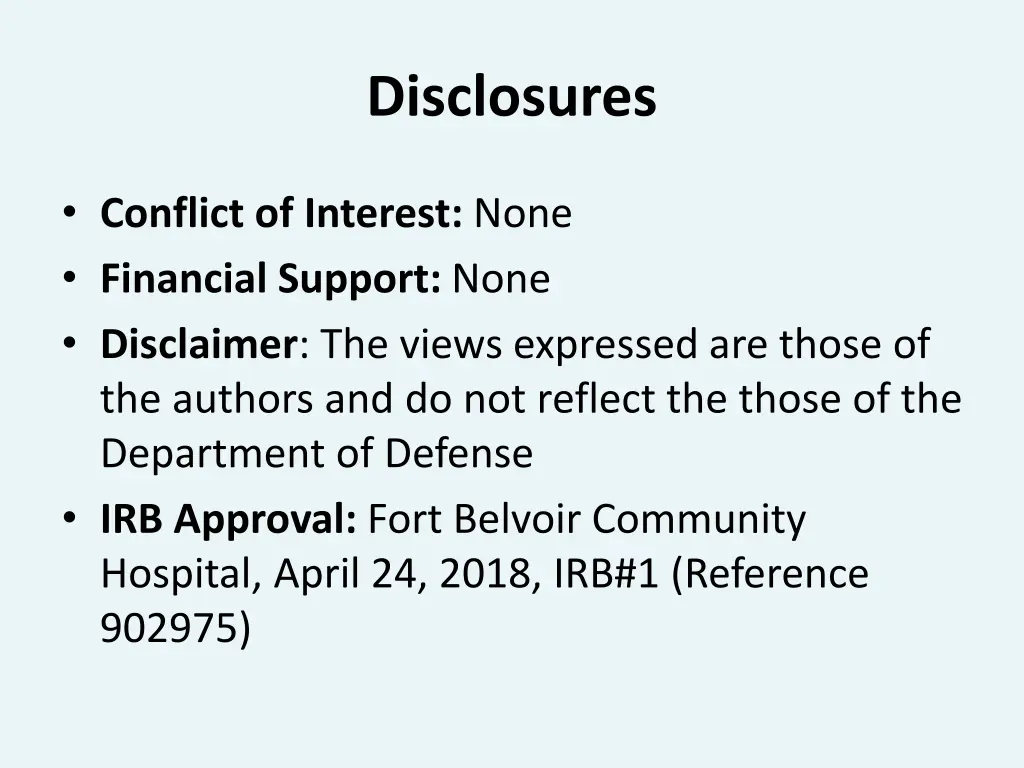 disclosures