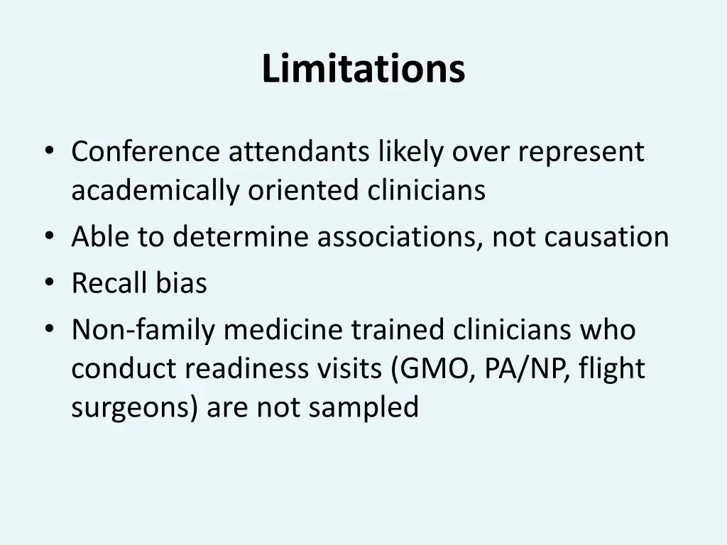 limitations
