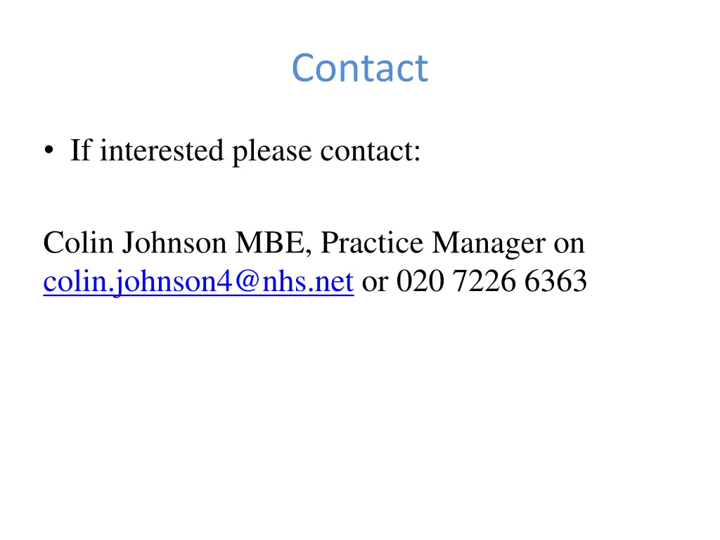 contact