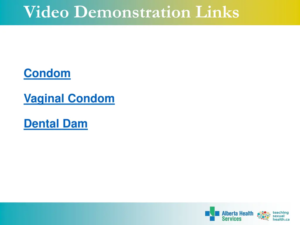 video demonstration links