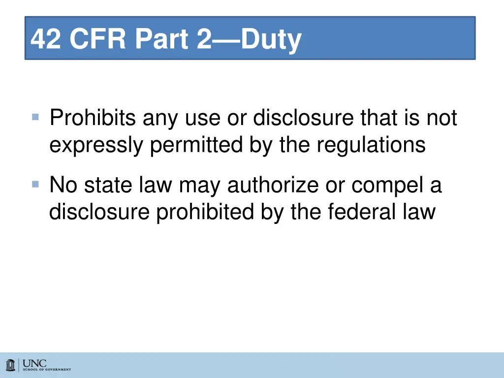 42 cfr part 2 duty