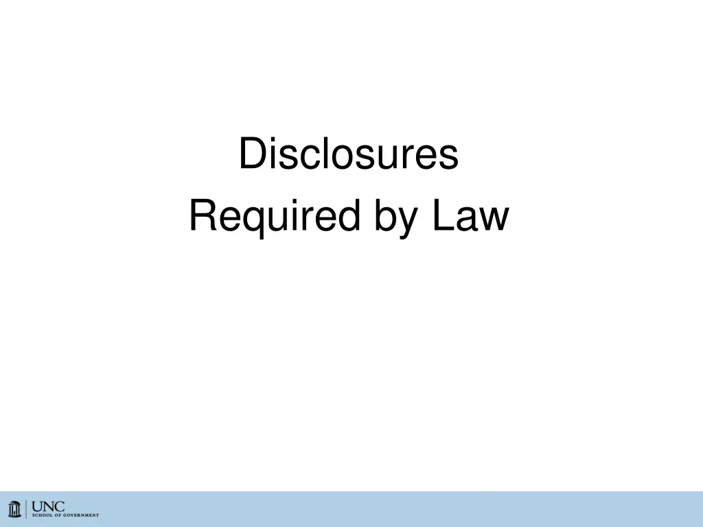 disclosures required by law