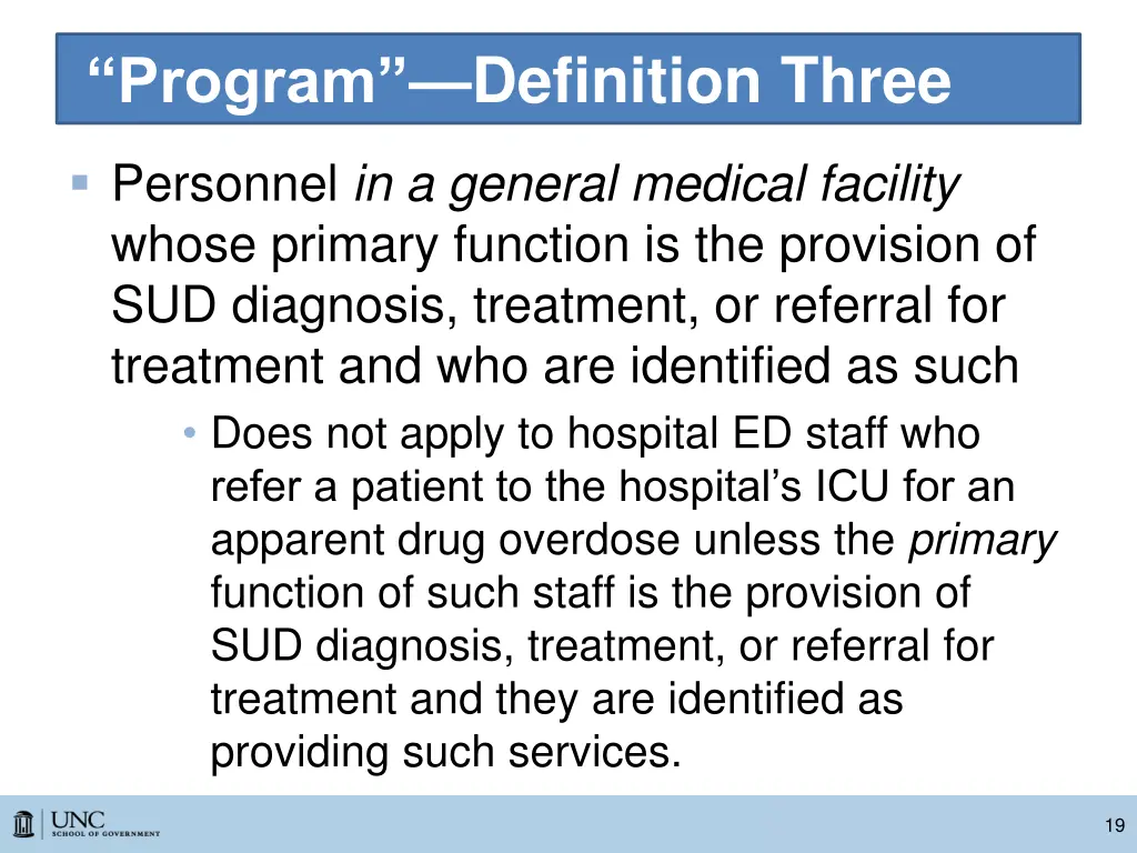 program definition three