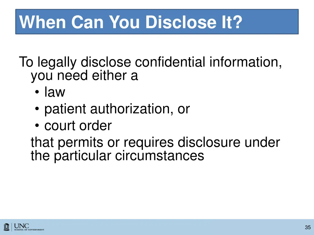 when can you disclose it