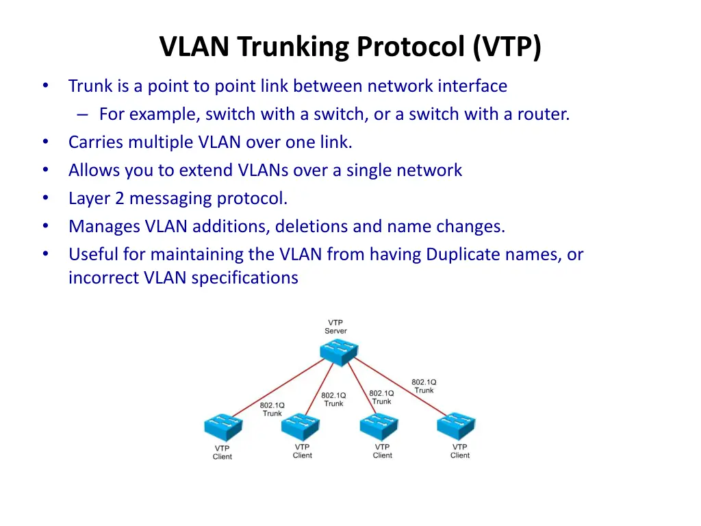 vlan trunking protocol vtp