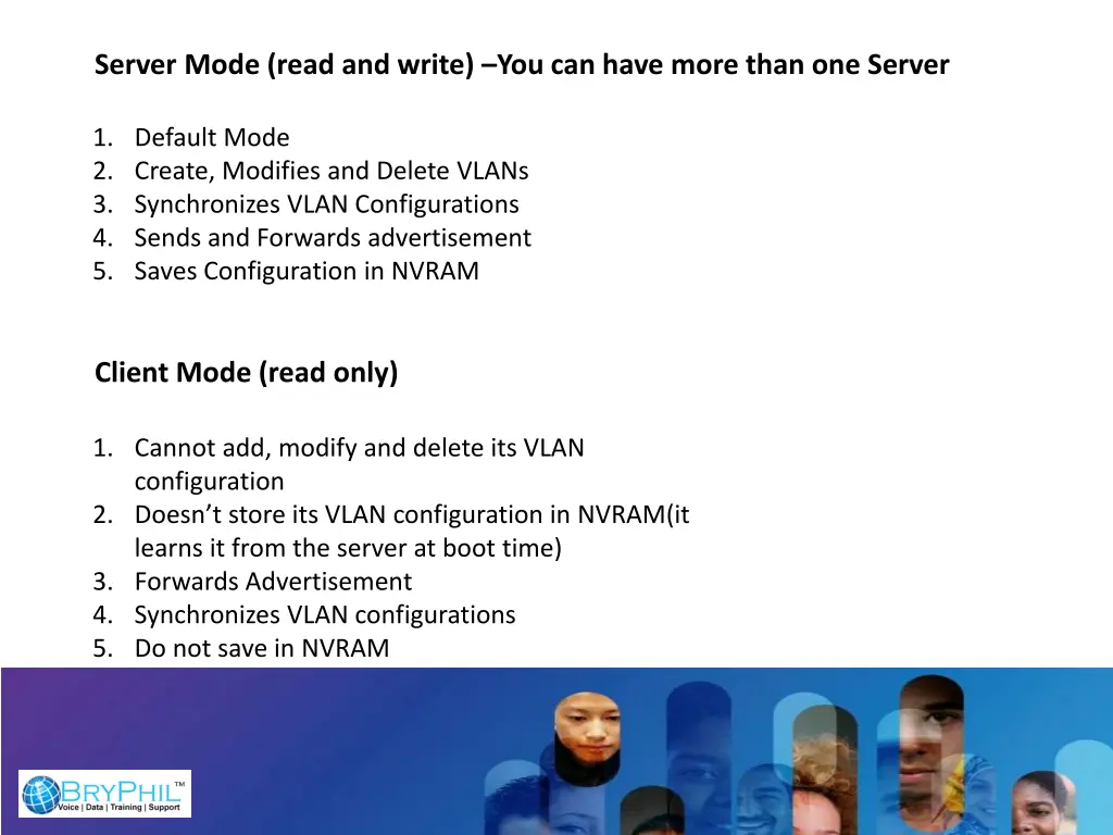 server mode read and write you can have more than