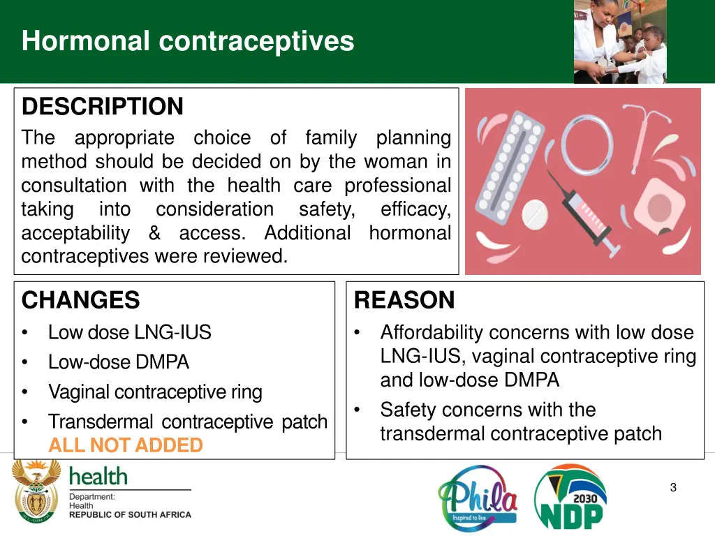 hormonal contraceptives