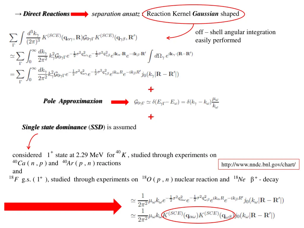 direct reactions separation ansatz reaction