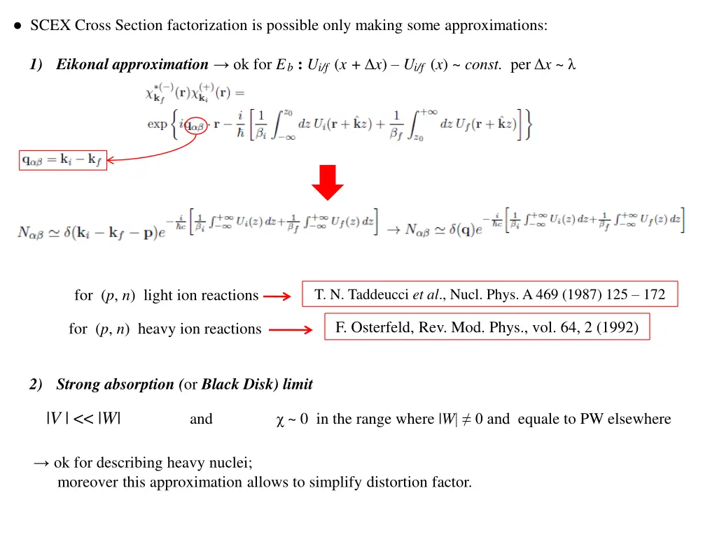 scex cross section factorization is possible only