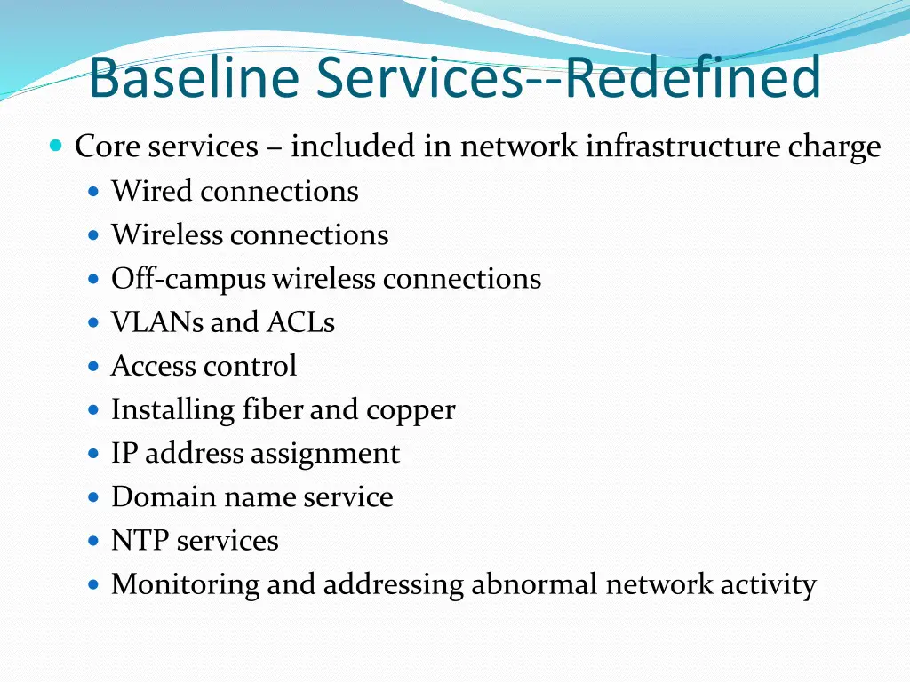 baseline services redefined