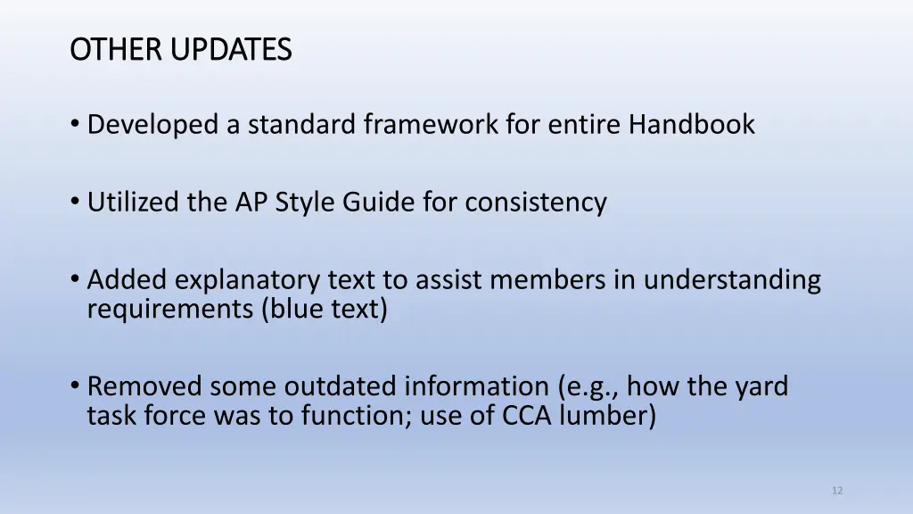 other updates other updates