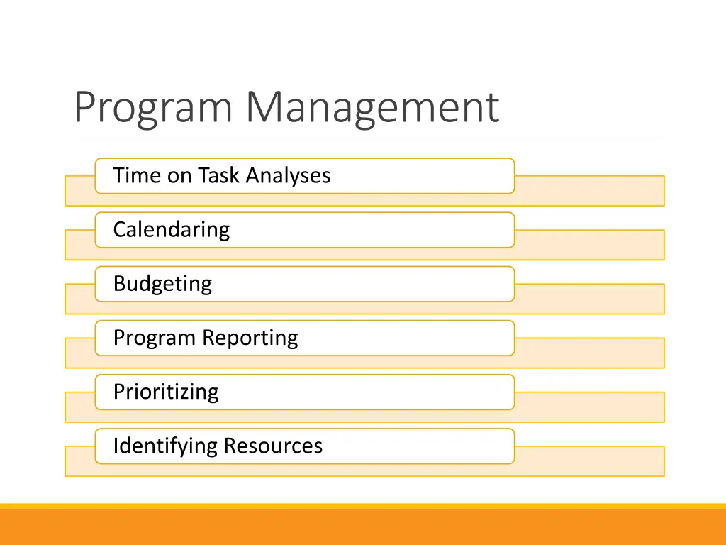 program management