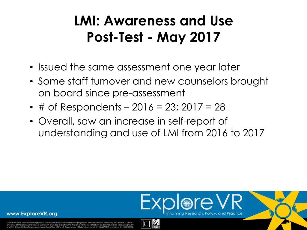 lmi awareness and use post test may 2017