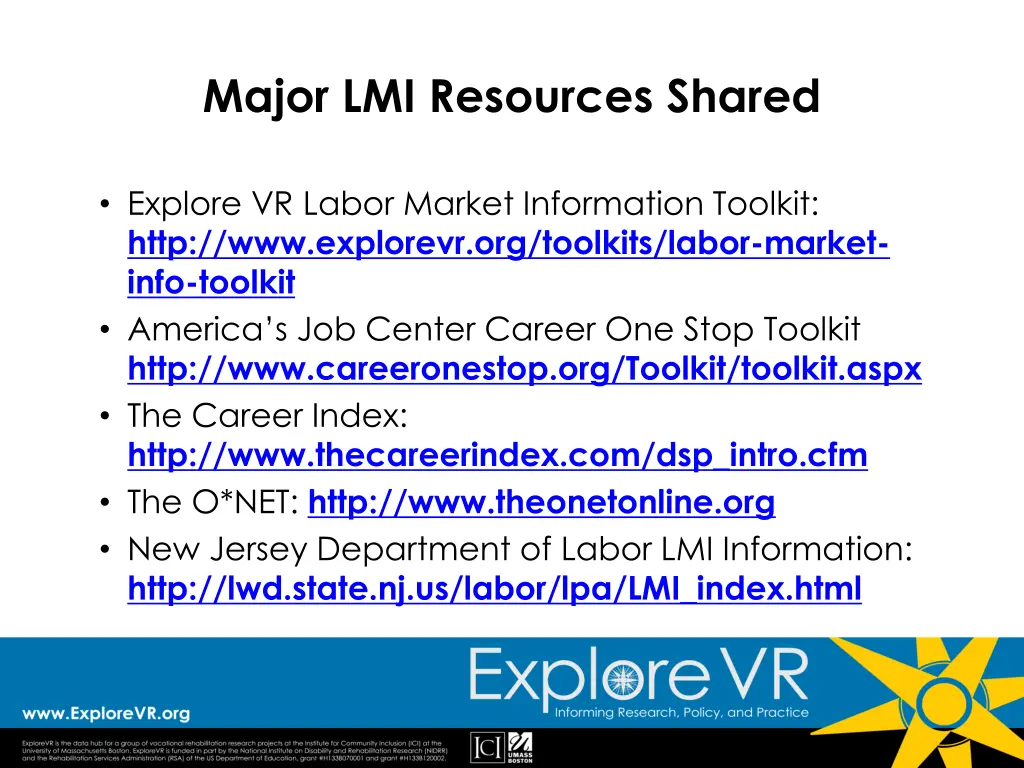 major lmi resources shared