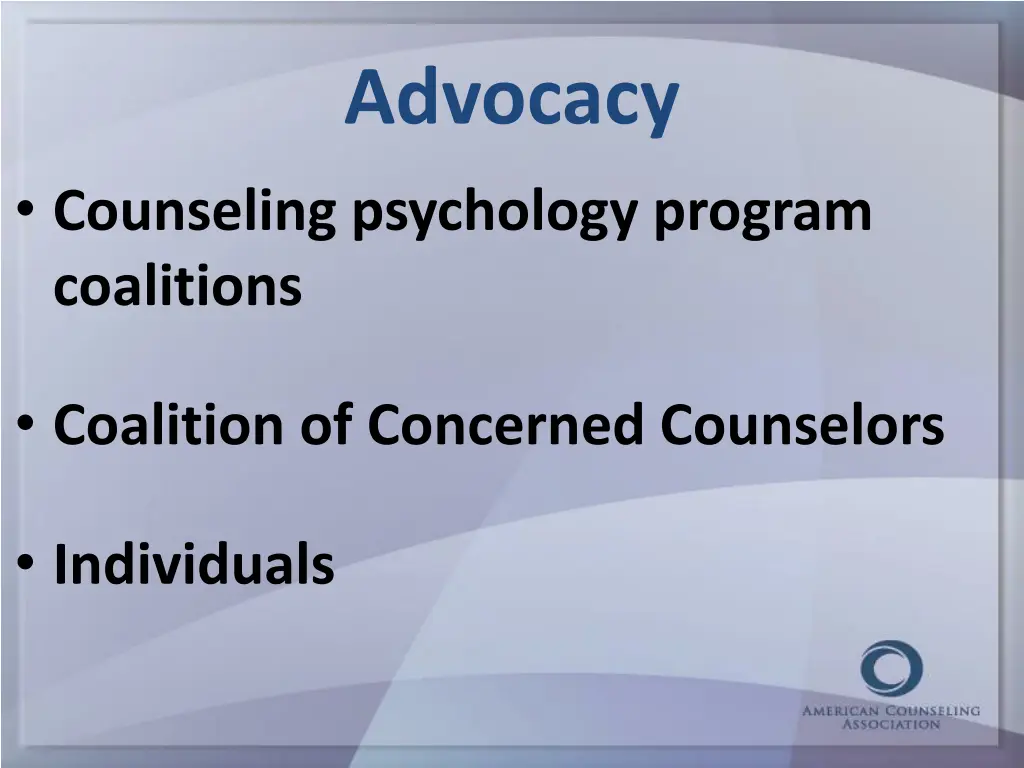 advocacy