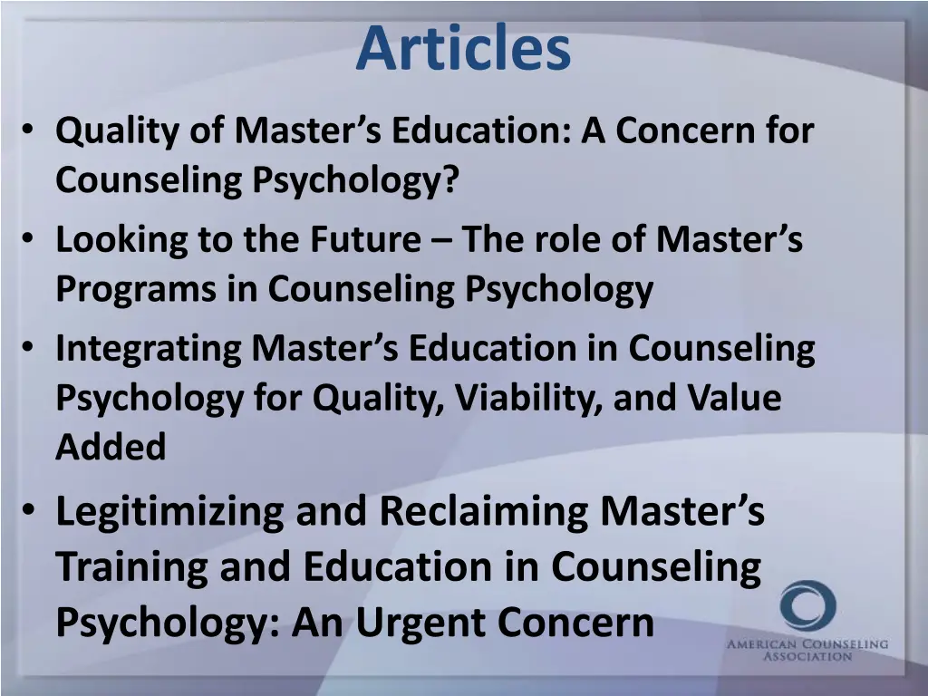 articles