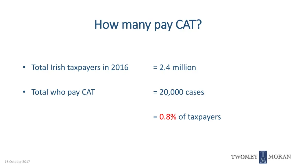 how many pay cat how many pay cat