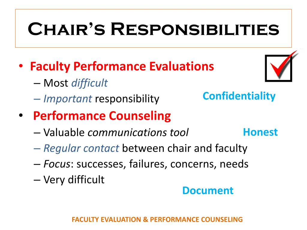 chair s responsibilities
