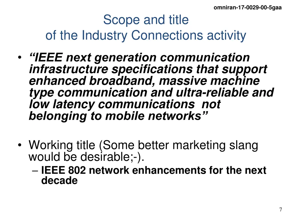 omniran 17 0029 00 5gaa 5