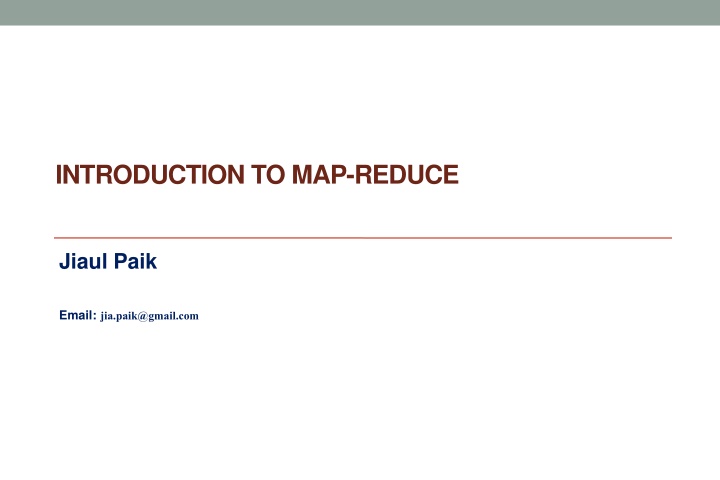 introduction to map reduce