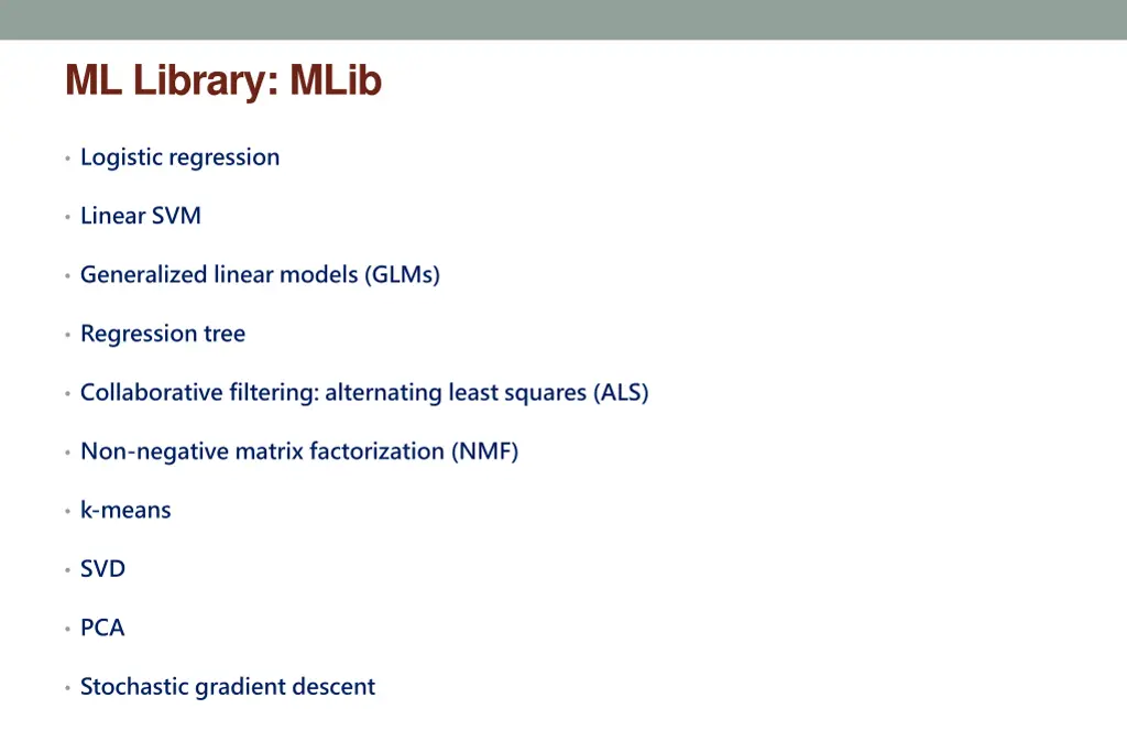 ml library mlib