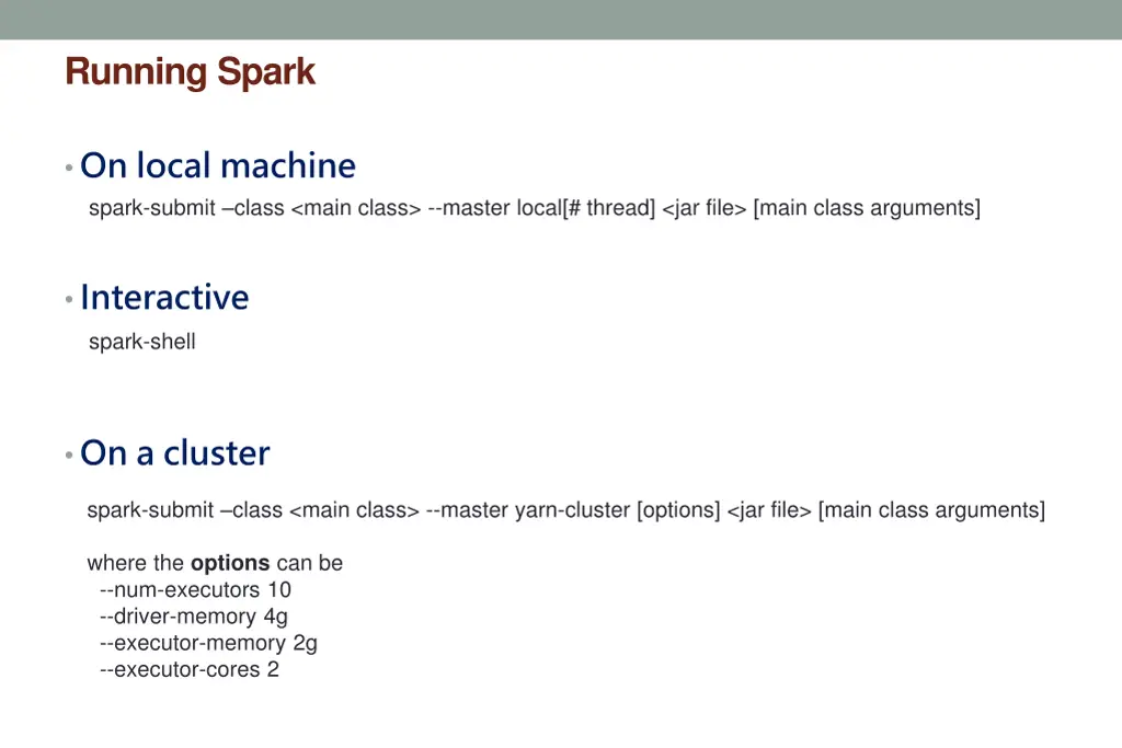 running spark