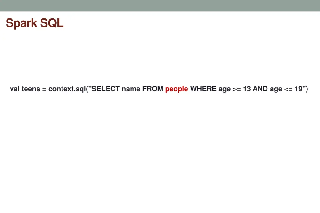 spark sql