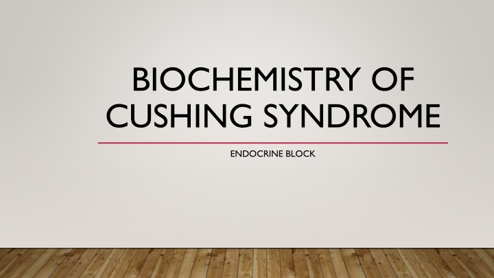 biochemistry of cushing syndrome