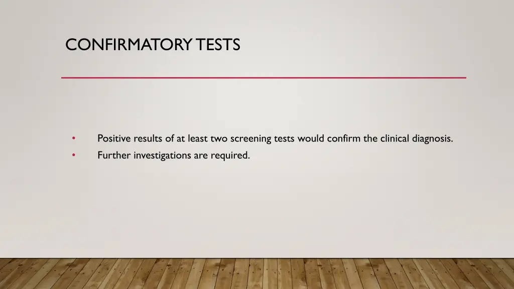 confirmatory tests